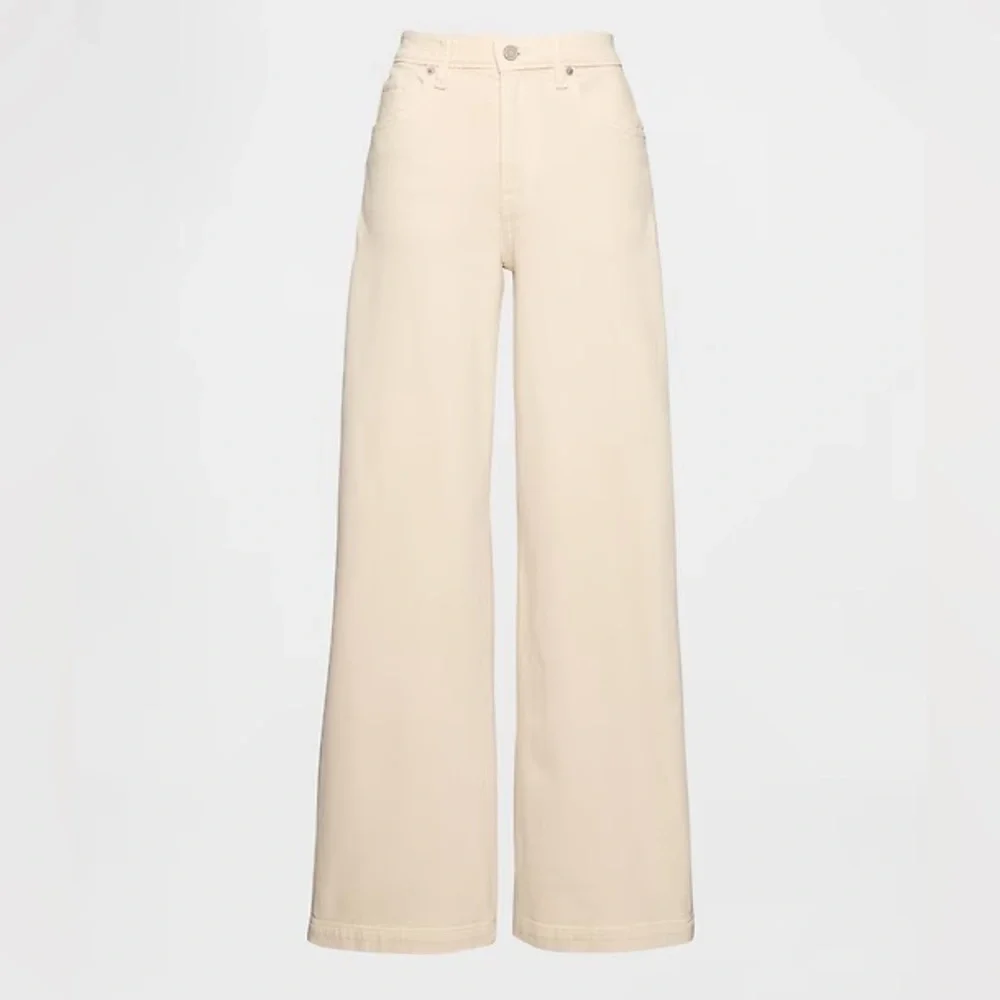 Gap High Rise Stride Wide-Leg Jeans in Pebble - Picture 5 of 10
